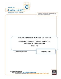 The Digitization of Word-of-Mouth