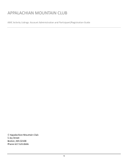 APPALACHIAN MOUNTAIN CLUB