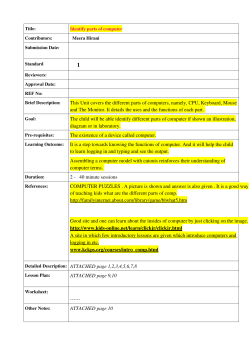This Unit covers the different parts of computers, namely, CPU