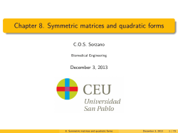Chapter 8. Symmetric matrices and quadratic forms