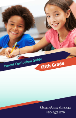 Fifth Grade Curriculum