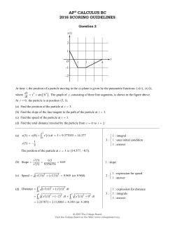 AP Calculus BC Student Sample Question 2