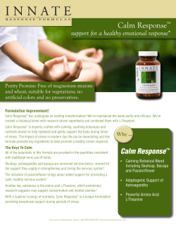 Calm Response - Innate Response