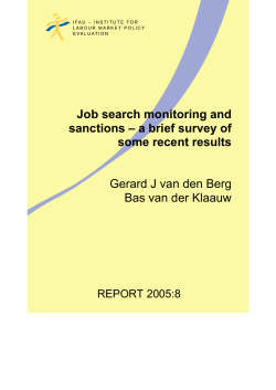 Job search monitoring and sanctions