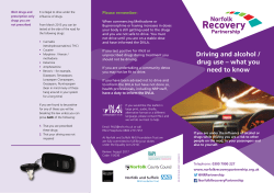 NRP Driving Leaflet - Norfolk Recovery Partnership
