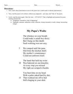 My Papa`s Waltz
