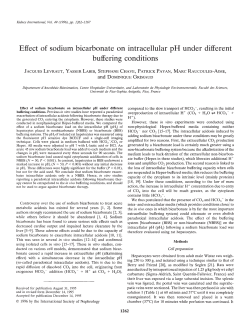Effect of sodium bicarbonate on intracellular pH under different