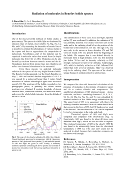 Radiation of molecules in Bene&scaron;ov bolide spectra