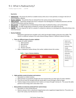 9-1 What Is Radioactivity