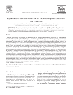 Significance of materials science for the future development of
