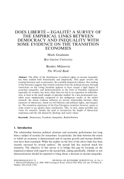 does liberte`&frac14;egalite&acute;? a survey of the empirical links between