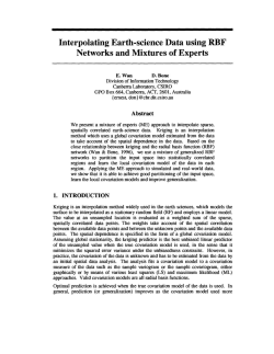 Interpolating Earth-science Data using RBF Networks and Mixtures