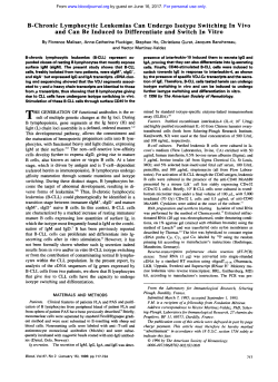 B-Chronic Lymphocytic Leukemias Can Undergo