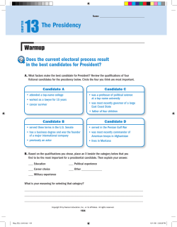 Essential Questions Journal: Chapter 13