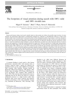 The footprints of visual attention during search with 100% valid and