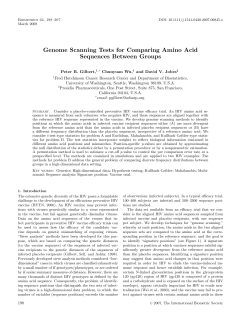 Genome Scanning Tests for Comparing Amino Acid Sequences