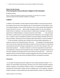 Down for the Count: Overcoming the Census Bureau`s Neglect of the