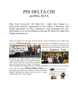 phi delta chi - Idaho State University College of Pharmacy