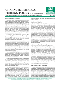 characterisations of US foreign policy