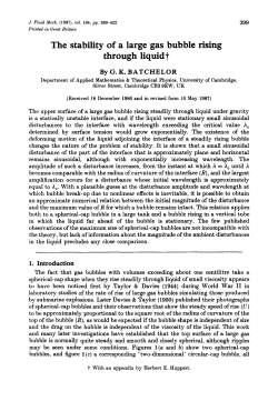 The stability of a large gas bubble rising through liquid