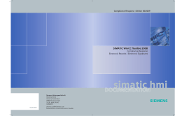 Compliance Response WinCC flexible