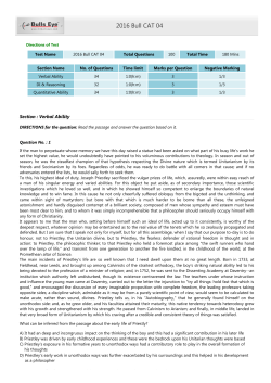 CAT Answer Key (Mock-4)