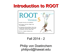Introduction to ROOT