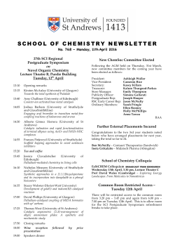 school of chemistry newsletter - synergy