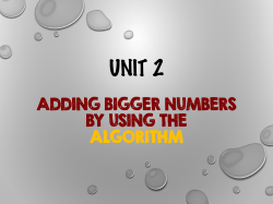 Topic A Multiplicative Patterns on the Place Value Chart