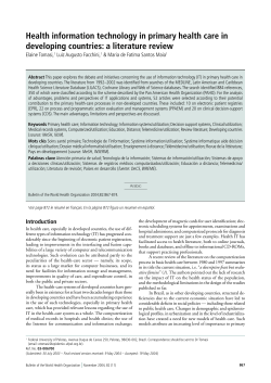 Health information technology in primary health care in developing