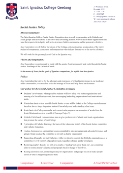 Social Justice Policy - Saint Ignatius College Geelong