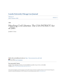 Hijacking Civil Liberties: The USA PATRIOT Act