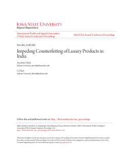 Impeding Counterfeiting of Luxury Products in India