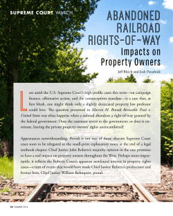 Supreme Court Watch: Abandoned Railroad Rights-of-Way