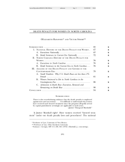death penalty for women in north carolina