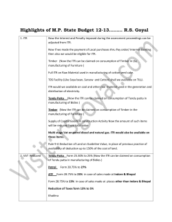 Highlights of MP State Budget 12-13&hellip;&hellip;&hellip; RS Goyal
