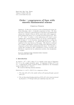 Order 1 congruences of lines with smooth fundamental scheme