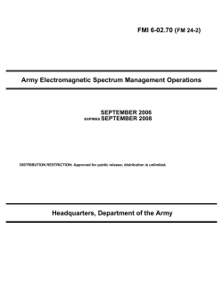 Army Electromagnetic Spectrum Management Operations
