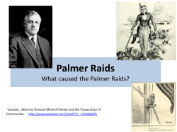 Palmer Raids - Ivy High School