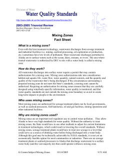 Mixing Zones Fact Sheet