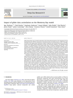 2007. Impact of Glider Data Assimilation on Coastal Model