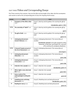 PART THREE Videos and Corresponding Essays
