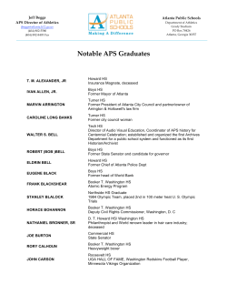 APS notable graduates - Atlanta Public Schools