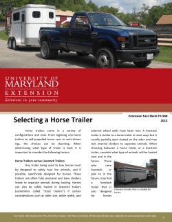 Selecting a Horse Trailer - University of Maryland Extension