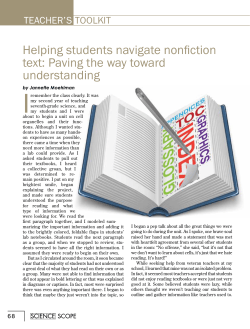 Helping students navigate nonfiction text: Paving the way toward