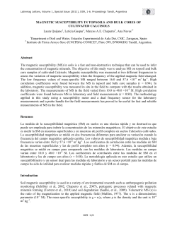MAGNETIC SUSCEPTIBILITY IN TOPSOILS AND BULK CORES OF