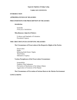 Separate Opinion of Judge Laing - International Tribunal for the Law