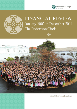 financial review - St Cuthbert`s College