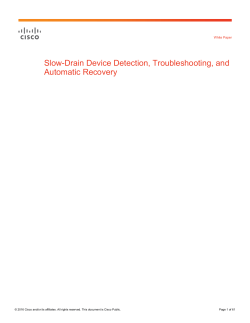 Slow-Drain Device Detection, Troubleshooting, and