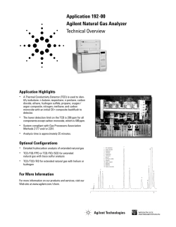 Application 192-00 Agilent Natural Gas Analyzer Technical Overview